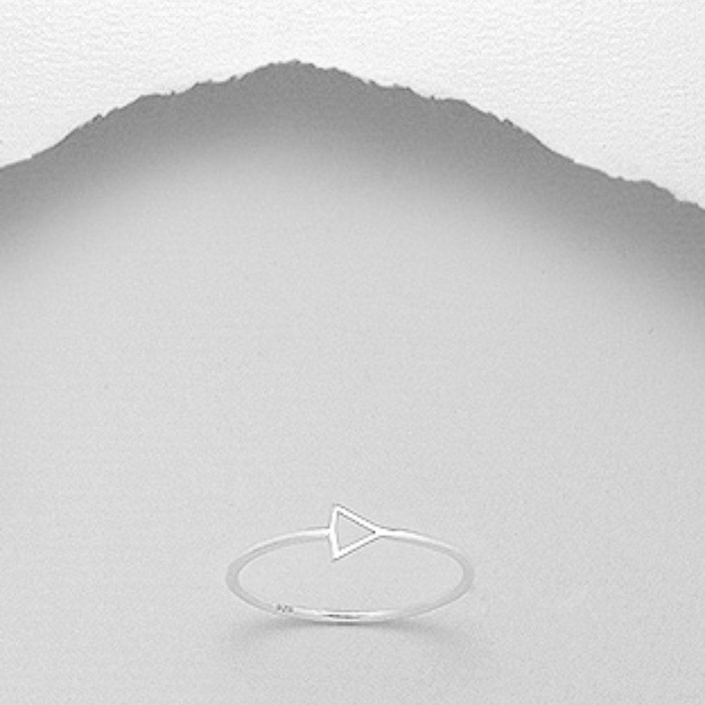 925 Sterling Silver Triangle Ring